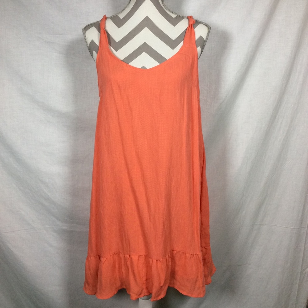 Very J Women’s Orange Sleeveless Summer Dress